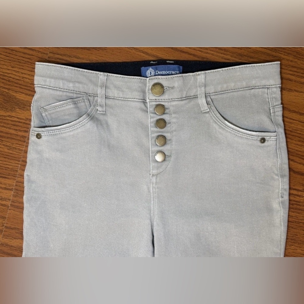 Democracy Ab Solution Equality Skinny Pants Taupe Gray Stretch Size 6 29x28 - Picture 5 of 8